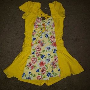 Yellow Plus size Bathing suit
